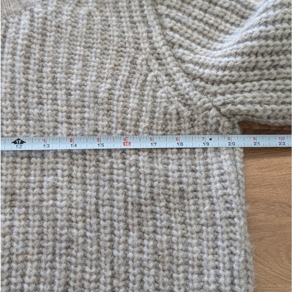 DÔEN Lulu Baby Alpaca Sweater Womens M Beige Long Sleeve Mock Neck - Picture 6 of 8